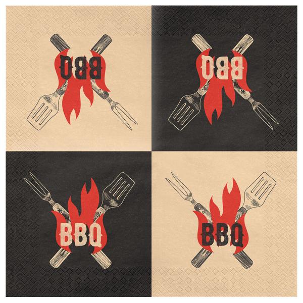 BBQ Papirservietter 20-pakning