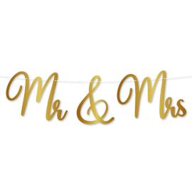 Bokstavgirlander Mr & Mrs