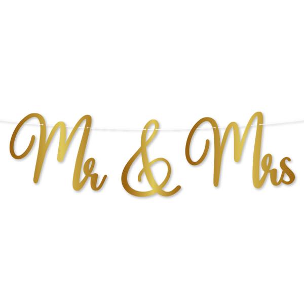 Bokstavgirlander Mr & Mrs