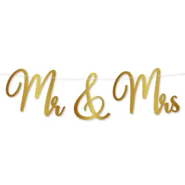 Bokstavgirlander Mr & Mrs