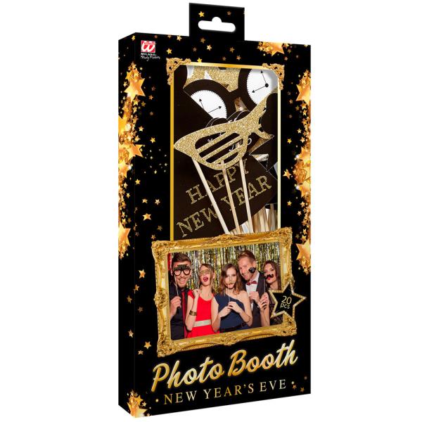 Fotoprops på Pinne Nyttår Gull