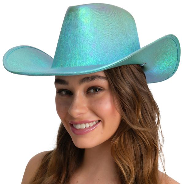 Cowboyhatt Skimrende Turkisblå