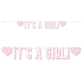 It's a Girl Girlander Rosa & Hvit