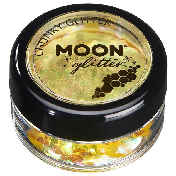 Moon Glitter Iriserende Chunky Glitter Gul