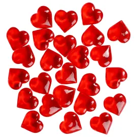 R&oslash;de Krystallhjerter 25-pakning