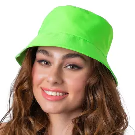 Neon Grønn Solhatt