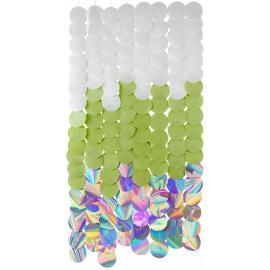 Party Backdrop Hvit/Gr&oslash;nn/Iriserende 170x80 cm