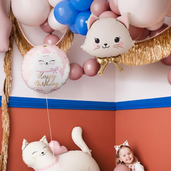 Folieballong Katt med Sløyfe 50 x 60 cm