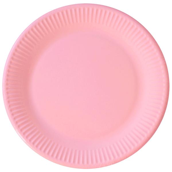Rosa Papptallerkener Solid Color