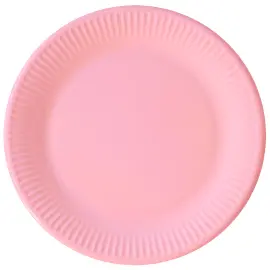 Rosa Papptallerkener Solid Color