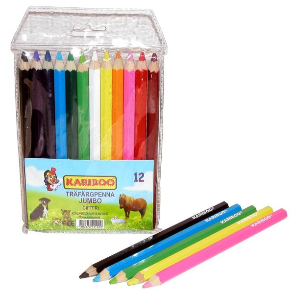 Kariboo Jumbo Fargeblyanter 12-pakning