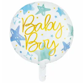 Rund Folieballong Baby Boy 46 cm