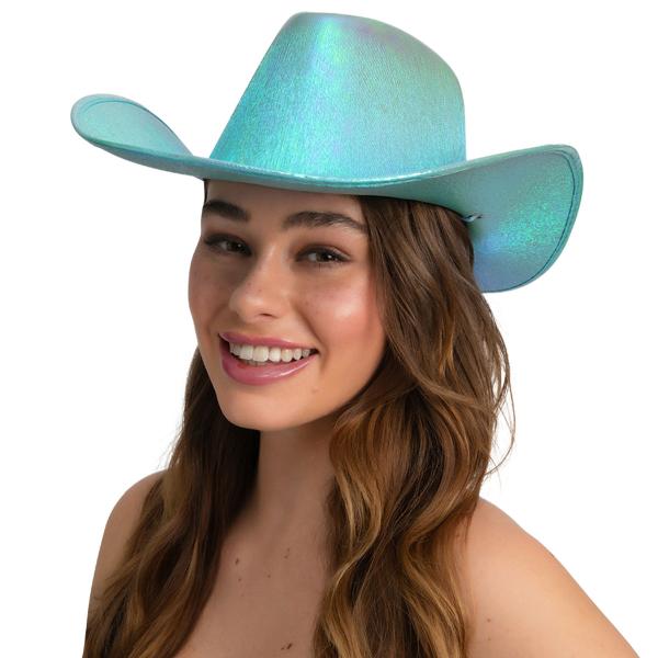 Cowboyhatt Skimrende Turkisblå
