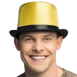 Hatt med Paljetter Svart/Gull