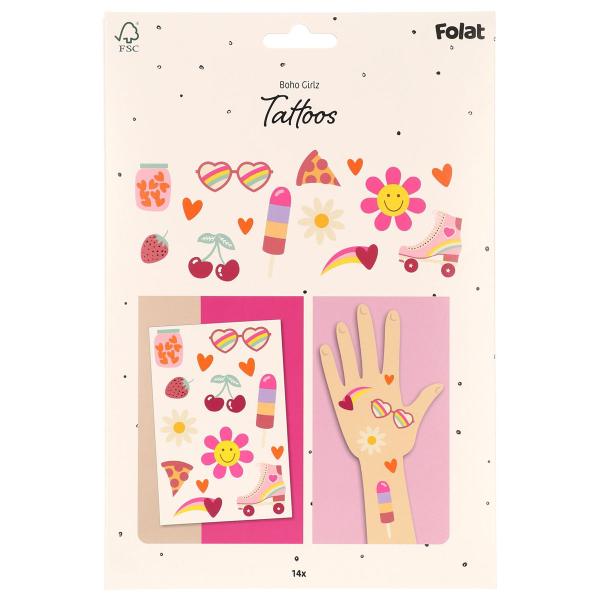 Midlertidige Tatoveringer Boho Girlz 14-pakning