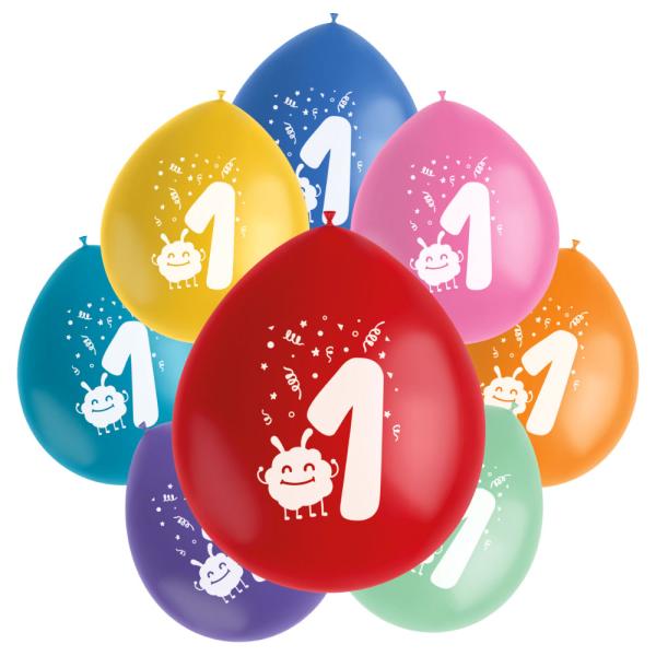 Bursdagsballonger Monster 1 år