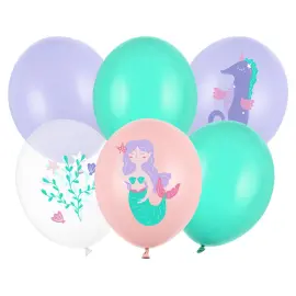 Latexballonger Havfrue Mix
