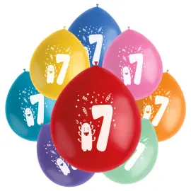 Bursdagsballonger Monster 7 år