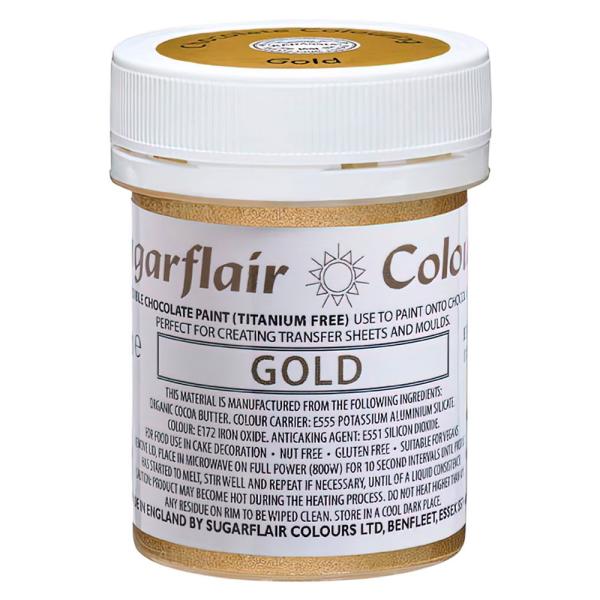 Sugarflair Sjokoladefarge Gull