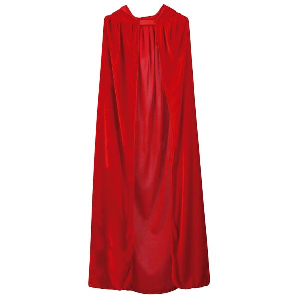 Rød Mantel med Hette 130 cm