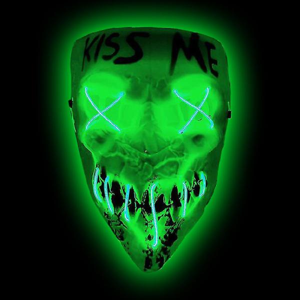 Kiss Me Maske LED Grønn