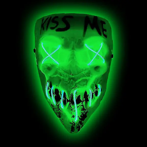 Kiss Me Maske LED Grønn