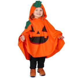 Gresskarponcho med Hette Barn