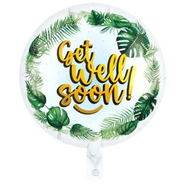 Rund Folieballong Get Well Soon 46 cm