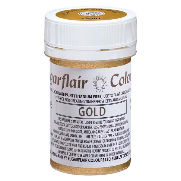 Sugarflair Karamellfarge Gull Matt