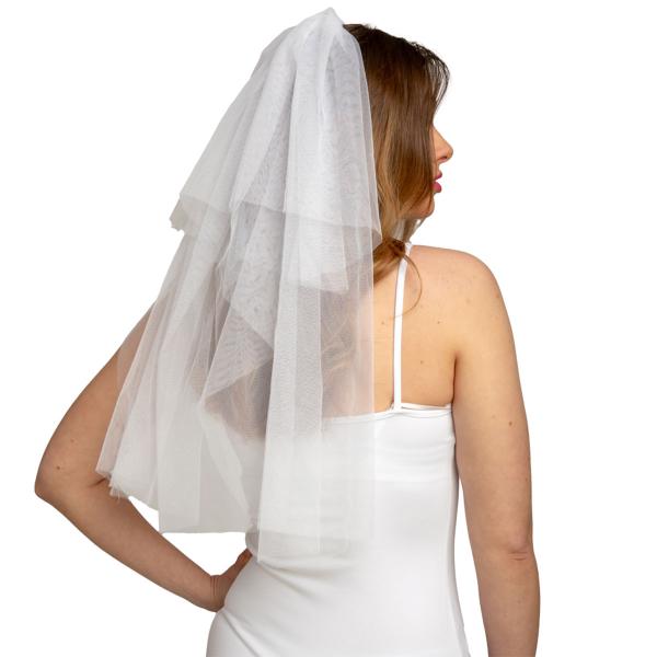 Tyllslør Hvit 75 cm