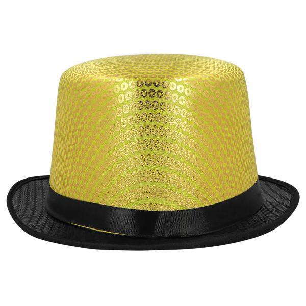 Hatt med Paljetter Svart/Gull