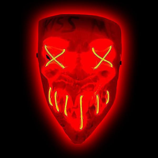 Kiss Me Maske LED Rød