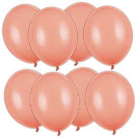 Sterke Ballonger Fersken Pastell 12 cm 100-pakning