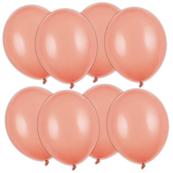 Sterke Ballonger Fersken Pastell 12 cm 100-pakning