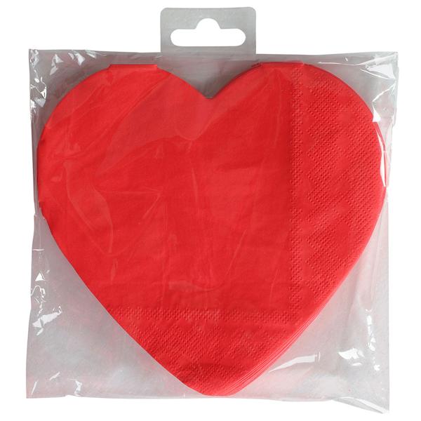 Hjerter Papirservietter Rød 33 cm 16-pakning