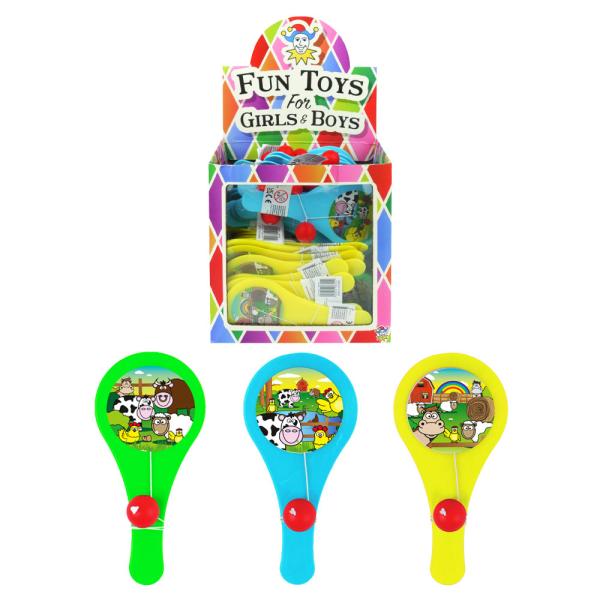 Racket med Ball Gårdsdyr Mini