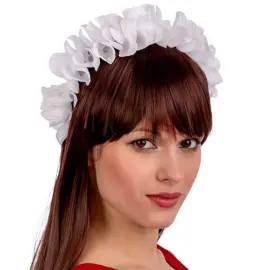 Hårbøyle med Hvite Blomster