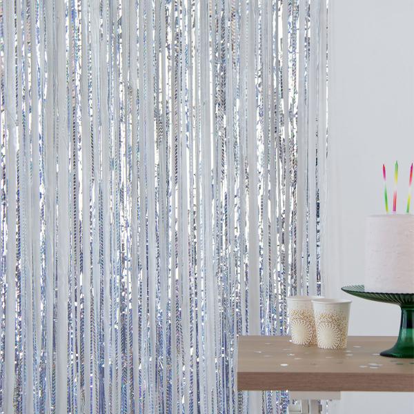 Party Draperi Iriserende Sølv 200x100 cm