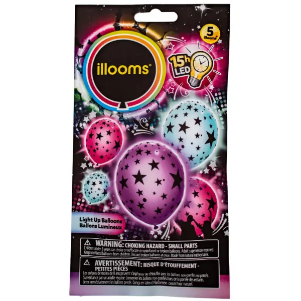 LED Ballonger Flerfarget med Stjerner