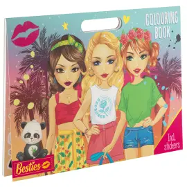 Maleribok med Klistremerker Besties