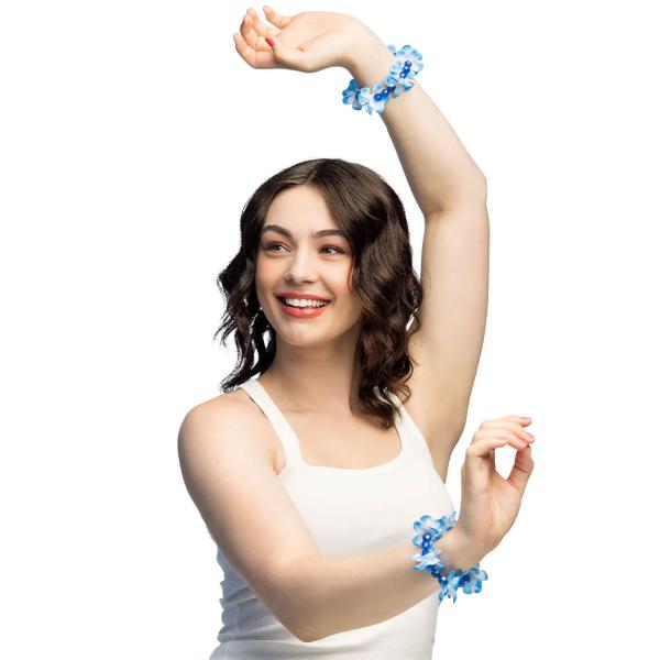 Hawaii Blomsterarmbånd med Perler 2-pakning