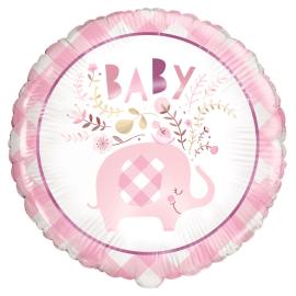 Babyshower Folieballong Elefant Rosa