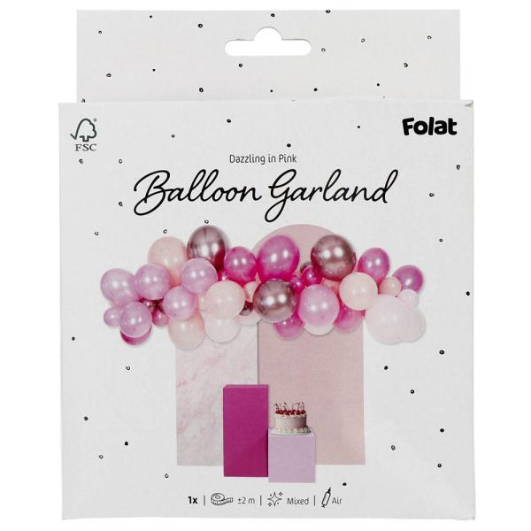 Ballonggirlander Dazzling Pink 62-pakning