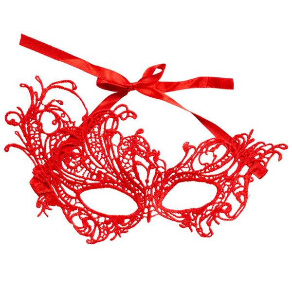 Blonder Øyemaske Rød 22 cm