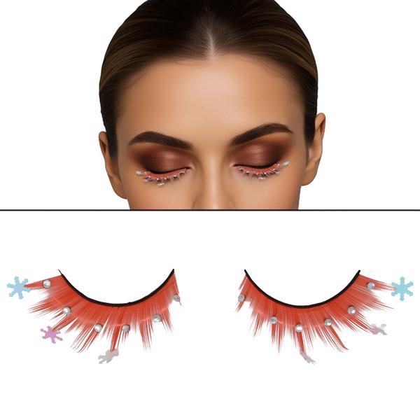 Røde Løsvipper med Snøfnugg