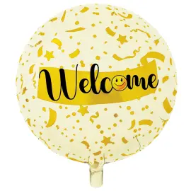Rund Folieballong Welcome 46 cm