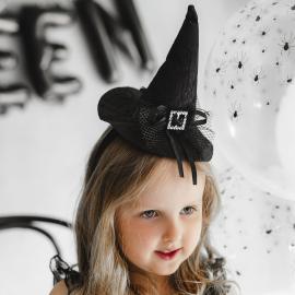 Hårbøyle med Heksehatt Svart