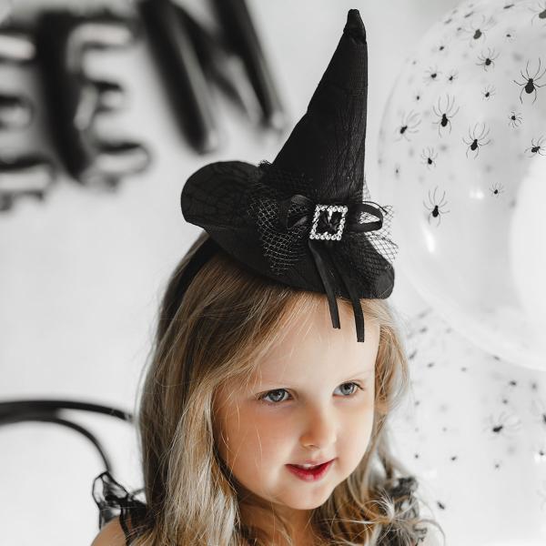 Hårbøyle med Heksehatt Svart