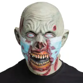 Zombiemaske med &Oslash;delagt Munnbind