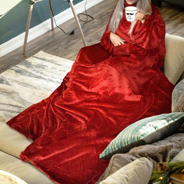 Fleeceteppe Snugs Deluxe Rødt
